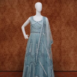 Siragugal Designer Ethnic Wear – SIR007 (Light Blue Lehenga Set)